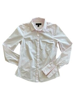 Country Road Pale Pink White Striped Button Down Up Shirt French Cuff Workcore